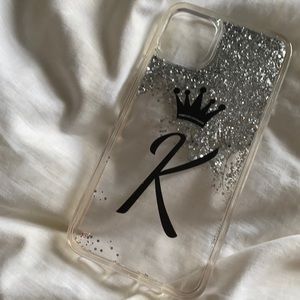 “K” iPhone 11 Pro Max Glitter Case